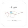 Al por mayor 11942 Moda Ultraligero Retro No Magnético Metal Gafas Montura Finamente Tallada Inserto Núcleo Pata de Espejo Chapado IP