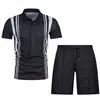 Nueva moda de verano para hombre, polo casual con estampado 3D, cuello camisero, traje casual