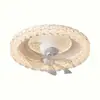 Lámpara de ventilador de techo para dormitorio Daguan Garden con cabezal ajustable Lujo ligero italiano Niebla de nube Cristal Luminaria integrada L412