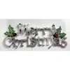 Tarjeta de Navidad feliz con letras en inglés MerryChristmas Decoraciones de árbol de Navidad adornos Accesorios de Navidad