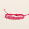 Diseño de Moda Colorido Algodón y Lino Impermeable Pulsera Tejida a Mano Simple Pareja Artístico Estilo Bosque Regalo