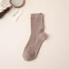 Calcetines para Mujer en Otoño e Invierno Calcetines de Felpa para Mujer Estilo Coreano Color Sólido Calcetines para Mujer Calcetines Largos de Algodón Personalizados de Moda Calcetines Tendencia Fabricante Stock Disponible