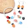 Contas de Vidro Coloridas de Peixinhos Contas de Vidro de Peixinhos Acessórios DIY Furo Reto Pulseira Contas de Vidro de Peixinhos Fofos Atacado