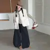 Conjunto Outono/Inverno para Meninas 2026 Novo Casual Estilo Coreano Crianças Médio/Grande Colete de Lã de Cordeiro Camada de Base Calça Casual