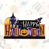 Set de Decoración de Calabaza de Halloween de Madera para Escritorio, Adornos para Fiesta, Sala de Estar, Hogar, Mesa de Cocina