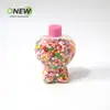 Frasco de Plástico para Mascotas de Grado Alimenticio, Forma de Corazón 115ml Transparente Caramelo Arcoíris Botella de Plástico, Botella Sellada para Bebidas de Jugo