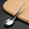 Cuchara de hierro antigua, acero inoxidable, cuchara plana extendida para adultos, cuchara sopera profunda, cuchara para comer para niños para uso doméstico
