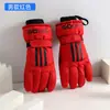 Luvas Quentes para Ciclismo de Inverno, Motos Elétricas, Esqui à Prova de Vento e Frio, Luvas Grossas com Pelúcia, Cinco Dedos, Tela Sensível ao Toque para Homens e Mulheres