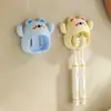 Soporte para Cepillo de Dientes de Oso Lindo Sin Perforaciones Colgante de Pared Dibujos Animados Hogar Baño Estante de Almacenamiento Soporte Doble para Cepillos de Dientes Opcional Multicolor
