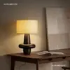 Lámpara de Mesa de Madera Maciza 2026 Diseñador Creativo Estudio Alto Gama Simple Estilo Madera Natural Atmósfera Dormitorio Mesita de Noche
