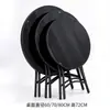 Mesa plegable sencilla con tablero de vidrio templado, mesa de comedor para balcón, mesa de ocio para apartamentos pequeños, mesa redonda o cuadrada para montar puestos