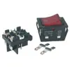 Interruptor tipo palanca KCD4-201N-B, alta potencia 30A, rojo con luz indicadora, 4 pines, contactos plateados, para máquinas de soldadura eléctrica