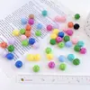 Pingente de Contas de Abóbora Lacadas em Acrílico Colorido com Furo Reto Contas Soltas Materiais para Colar DIY Feito à Mão
