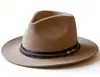 Sombrero de lana transfronterizo Amazon LAZADA sombrero de vaquero sombrero de jazz retro antiguo sombrero de fieltro más vendido europeo y americano otoño e invierno