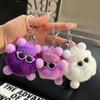 Suministro transfronterizo de piel de conejo Rex auténtica, pequeña bola de carbón, elfo, lindo muñeco de peluche, bola de carbón, colgante, llavero, bolso, colgante pequeño
