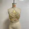 AYJ Joias Europeias e Americanas Sexy Boate Franja Gota de Água Pedra Preciosa Decote Halter Body Chain Vazado para Bikini P2502