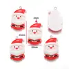 Serie Navideña de Resina DIY Colgante de Papá Noel Regalo Muñeco de Nieve Pulsera Llavero Colgante Decorativo W462