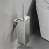 Juego de Portacepillo para Inodoro de Acero Inoxidable Cepillo de Limpieza para Inodoro Baño Hogar Desodorante Cepillo para Inodoro Montado en Pared con Tapa