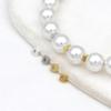 Cuentas de plata rotas de oro puro de 18 quilates con baño de cobre, espaciador cuadrado pequeño, pulsera, collar, accesorios de cuerda de cuentas D136