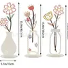 Arranjo de Flores de Garrafa Impresso em Cor Plana 2D Transfronteiriço Silhueta de Parede Artesanato para Parede de Fundo de Sala de Estar Interna Enfeites Decorativos