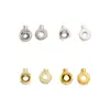 Cierre de Posicionamiento Versión Estrecha Chapado en Oro de 14K Color 18K Botón de Presión Conserva Color Pulsera DIY Collar Clip de Extremo Hebilla Delgada Accesorios