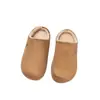 Nuevos Zapatos de Felpa Retro Birkenstock de Media Pantufla para Otoño/Invierno 2026 para Mujer, Calzado de Exterior con Suela Gruesa, Calientes, Fáciles de Poner, Zapatos Peludos Perezosos