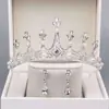 Tiara de Coroa de Noiva Headwear Casamento Estilo Coreano Aniversário de 18 Anos Presente para Adulto Coroa de Cristal Acessórios de Cabelo para Vestido de Princesa