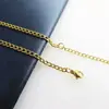 Cadena de Acero Inoxidable Chapada en Oro de 18K Cadena NK Cadena Cubana de Acero de Titanio Joyería de Comercio Exterior Europea y Americana Versátil Hip-hop Cadena para Dama