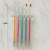 Conjunto de canetas para nail art com ponta dupla para e-commerce transfronteiriço, caneta pontilhada, caneta delineadora, caneta gel, ferramentas para nail art, pincel para unhas