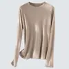 68 piezas de tops de punto para mujer, mezcla de cachemir de triacetato de doble hebra y Tencel, con mangas raglán, manga larga, cuello redondo y diseño de jersey, adecuados como capa base