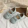 Zapatos Mary Jane de Cuero Bajos para Niñas 2026 Primavera y Otoño Nuevo Estilo Coreano Zapatos de Princesa con Lazo para Niñas con Suelas Suaves