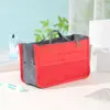 Bolsa de Maquillaje Plegable Doble Multifuncional Coreana, Gran Capacidad, Bolsa de Clasificación Engrosada, Bolso de Mano para Almacenamiento de Productos Digitales de Viaje