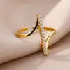 Anillo de circón de diseño de nicho ins de moda simple transfronterizo de AliExpress, joyería versátil simple de personalidad