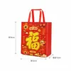 Bolsa de Regalo de la Suerte de Año Nuevo Bolsa de Embalaje Bolsa Tote Bolsa para Pasteles de Luna Tabaco y Alcohol Bolsa de Regalo Frutos Secos Snacks de Frutas Regalo Presente