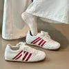 Zapatillas de entrenamiento alemanas del mismo estilo de Grapema para mujer, con aumento interno de altura, zapatillas casuales tipo bowling color-blocking, zapatos blancos versátiles y cómodos