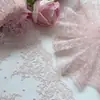 Renda Floral de Malha Bordada Dupla Face Roxo Claro Rosa para Roupas de Boneca DIY, Acessórios de Cabelo, Lingerie, Bainha de Saia
