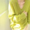Top de Punto Verde de Manga Larga, Suéter Moderno y Elegante para Mujer, Ropa Casual, Estilo de Alta Gama para Mujeres Petite, Estilo Maduro y Sofisticado
