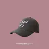 Gorra de Béisbol Estilo Dulce de Verano con Lazo, Gorra con Visera Bordada de Versión Coreana, Sombrero Versátil para Circunferencia de Cabeza Grande