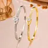 Ins estilo suave montura en forma de corazón llena de pequeños diamantes pulsera simple y delgada hace que las manos se vean más blancas uso diario regalo para cita accesorio de muñeca exquisito