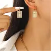 Collar Colgante Cruz Retro Popular Transfronterizo Europeo y Americano Hebilla Ot Personalizada Cadena Eslabón de Papel Cadena para Clavícula Pendientes