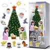 Imán de Refrigerador de Muñeco de Nieve Navideño Más Popular de Amazon Decoración de Pegatina Magnética para Refrigerador de Invierno con Papá Noel y Copo de Nieve