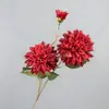 Materiales Florales Rojos, Decoraciones con Flores Artificiales, Decoraciones de Boda, Arreglos para Mesa de Comedor de Sala, Ramos, Exhibiciones de Flores Falsas, Arte Floral