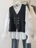 Chaleco de Punto con Cuello en V Reductor de Edad, Chaqueta para Usar Sola para Mujer, Estilo Coreano Otoño e Invierno 2026, Top en Capas Estilo Chanel 10427