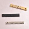 Bisagra de embalaje de chapa de hierro de tira larga de 74 x 23 mm de estilo chino de Jingmao Hardware, bisagra de ojo de 6 orificios, accesorios para bolsas
