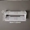 Estante de Almacenamiento para Montar en la Pared sin Taladro para Decodificador de TV y Router en la Sala de Estar