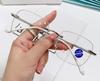 Gafas de lectura populares libro rojo estrellado Gafas de lectura anti luz azul para mujer marco rosa brillante sin marco borde cortado marco de gafas HD