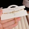 Série Dourada Personalidade Única Tendência Pulseira de Zircônia Luxo Leve Design Versátil Simples Sensação de Alto Padrão Joia de Mão Atacado