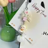 Nova Corrente para Celular Gatinho de Desenho Animado 3D Chaveiro Fofo de Resina Pingente de Bolsa de Estudante Presente Casal Melhor Amigo