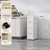 Armário de Armazenamento de Plástico com Tampa Flip-Top Cozinha Sala de Estar Armário de Espaço Estreito Armário Elevado para Armazenamento em Espaços Estreitos Doméstico Banheiro