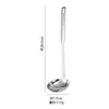 Cucharón cuadrado de acero inoxidable para olla caliente, espumadera, para uso doméstico y de hotel, cuchara larga para olla caliente al por mayor, cuchara para gachas, espumadera, cucharón para sopa